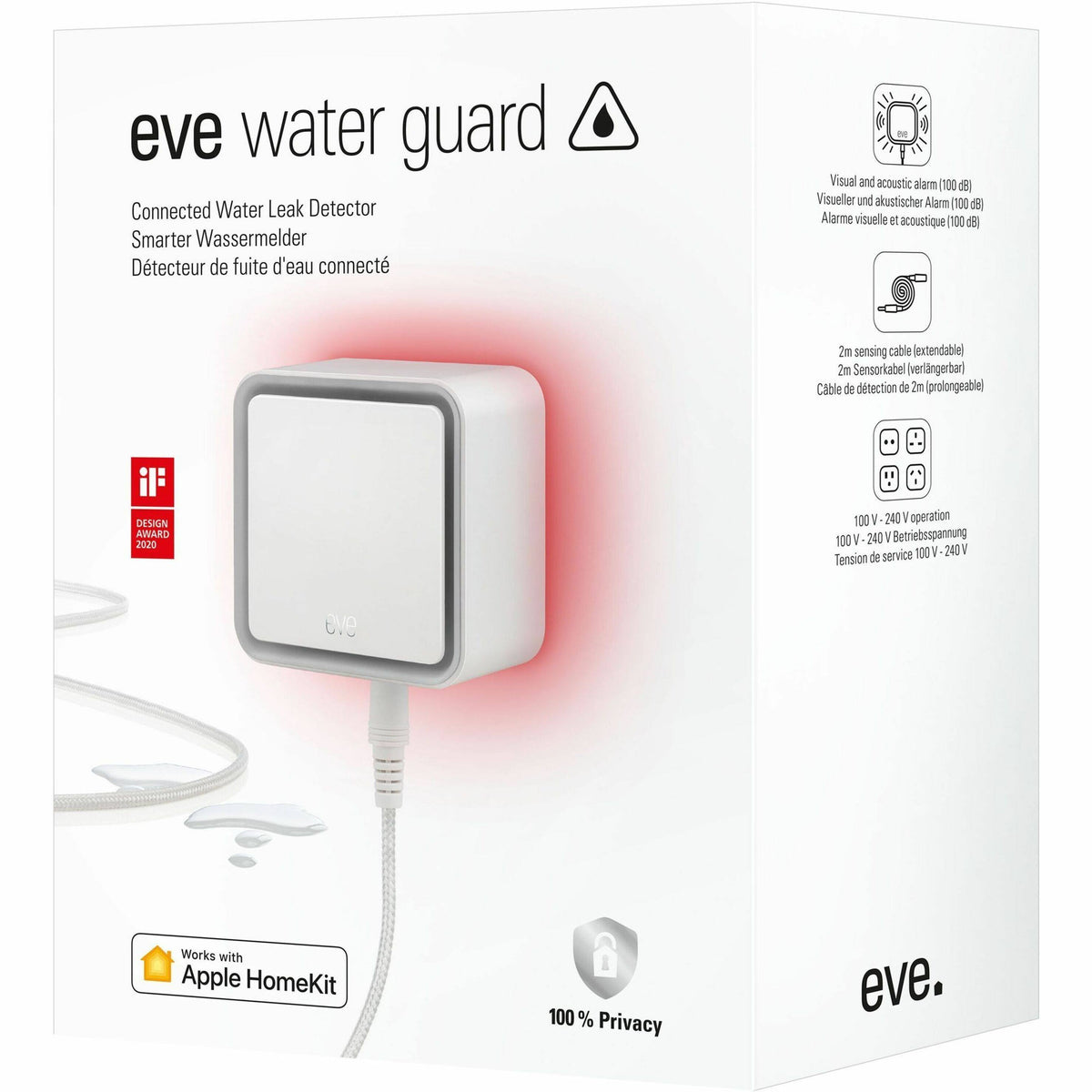 Eve - Water Guard - Connected Water Leak Detector - White
