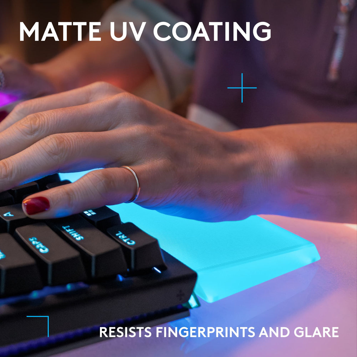 Logitech - G512 X PALM REST 75 LIGHTSYNC RGB Lightbar-Amplifying Acrylic Palm Rest - Transparent