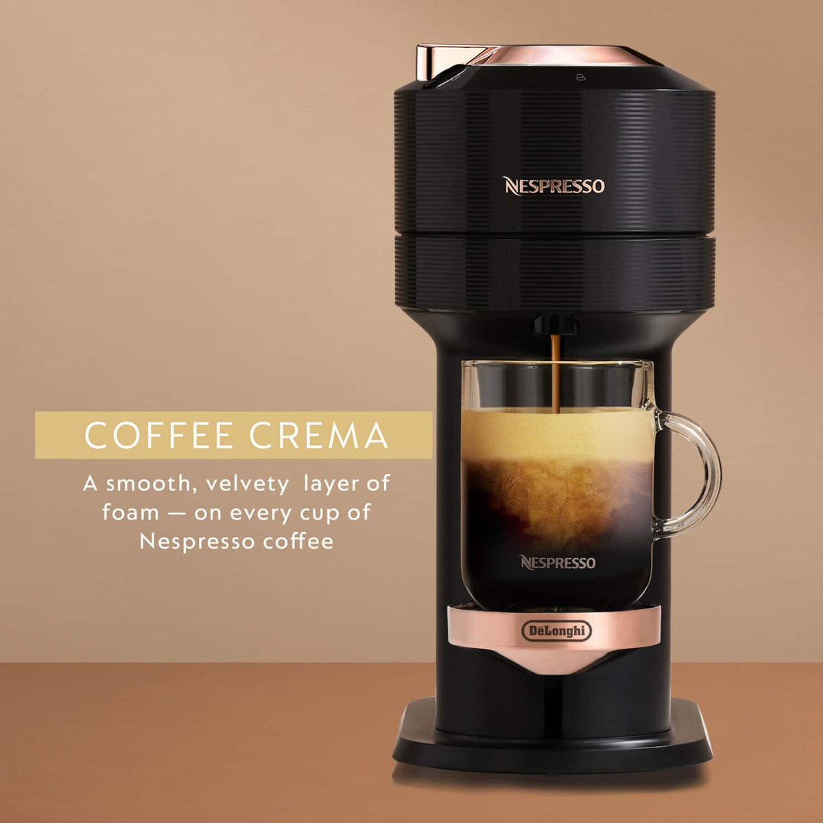 Nespresso - Vertuo Next Premium Coffee and Espresso Maker - Black Rose Gold