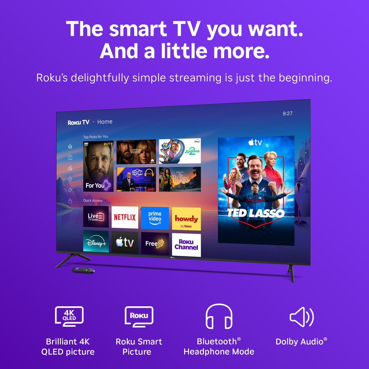 Roku - 75" Class Select Series 4K QLED Smart RokuTV (2026)