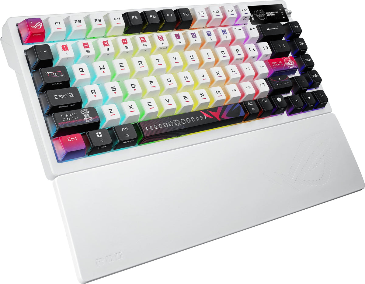 ASUS - ROG Azoth X 75% Wireless Mechanical RGB Gaming Keyboard with Hot-Swappable ROG NX Snow Switches - White