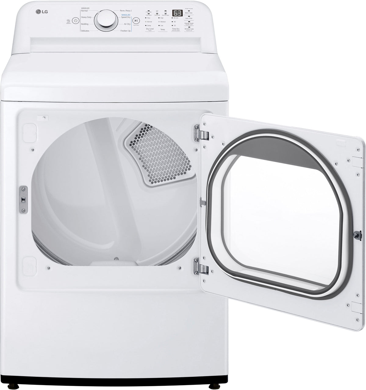 LG - 7.3 Cu. Ft. Ultra Large Rear Control Electric Dryer with Sensor Dry and LoDecibel Quiet Operation - White