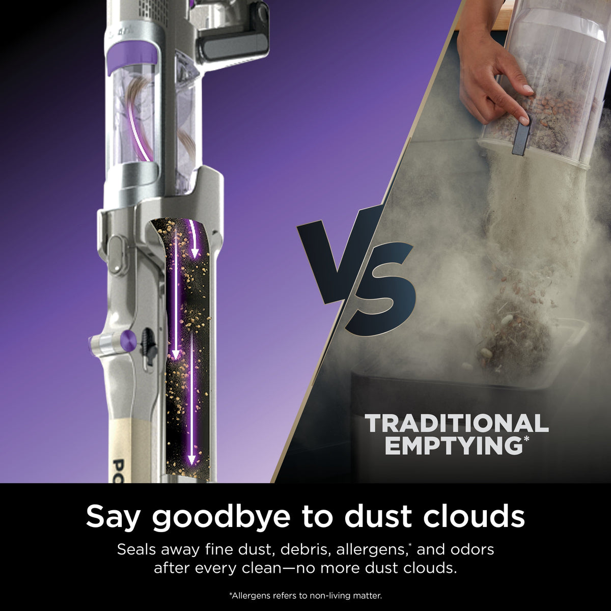Shark - PowerDetect Clean & Empty Cordless Stick Vacuum & Auto-Empty System with Powerful Suction, Up to 70 min Runtime - Dark Gray