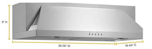 Whirlpool - 30 inches - Convertible - Under cabinet Range Hood - Stainless Steel