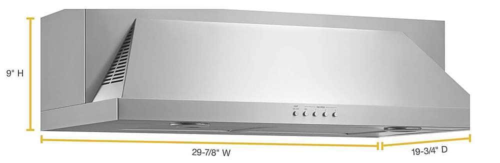 Whirlpool - 30 inches - Convertible - Under cabinet Range Hood - Stainless Steel