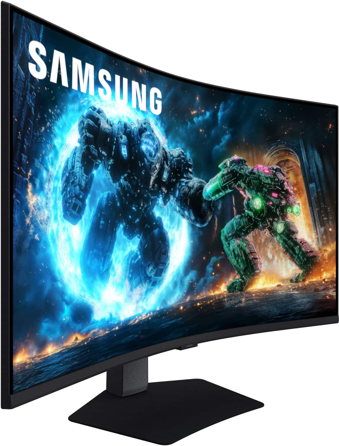 Samsung - 37" Odyssey G75F 4K 165Hz 1ms AMD FreeSync Prem Pro Curved Gaming Monitor with HDR 600 (DisplayPort, HDMI) - Black