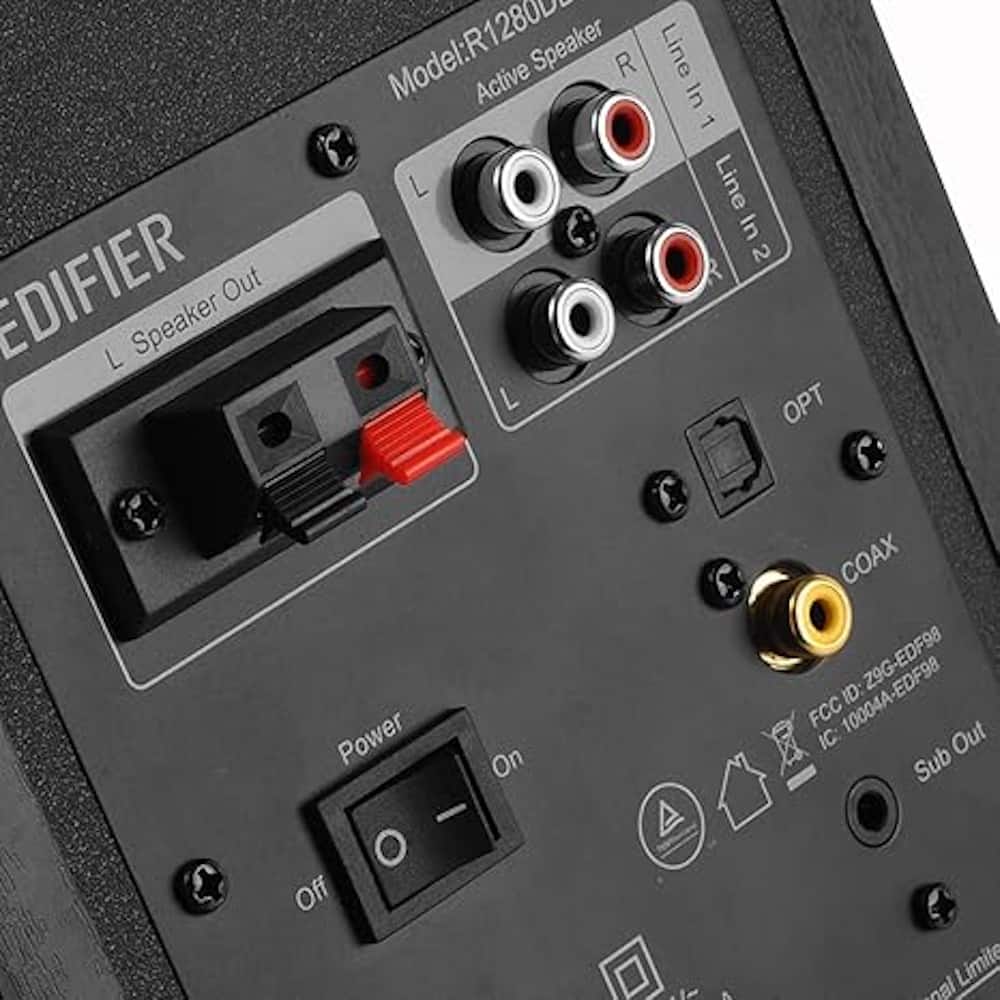Edifier - R1280DBs Powered Bluetooth Computer Speakers, Bookshelf Speakers - 42W RMS - Soundfield Spacializer - Studio Monitors - Black