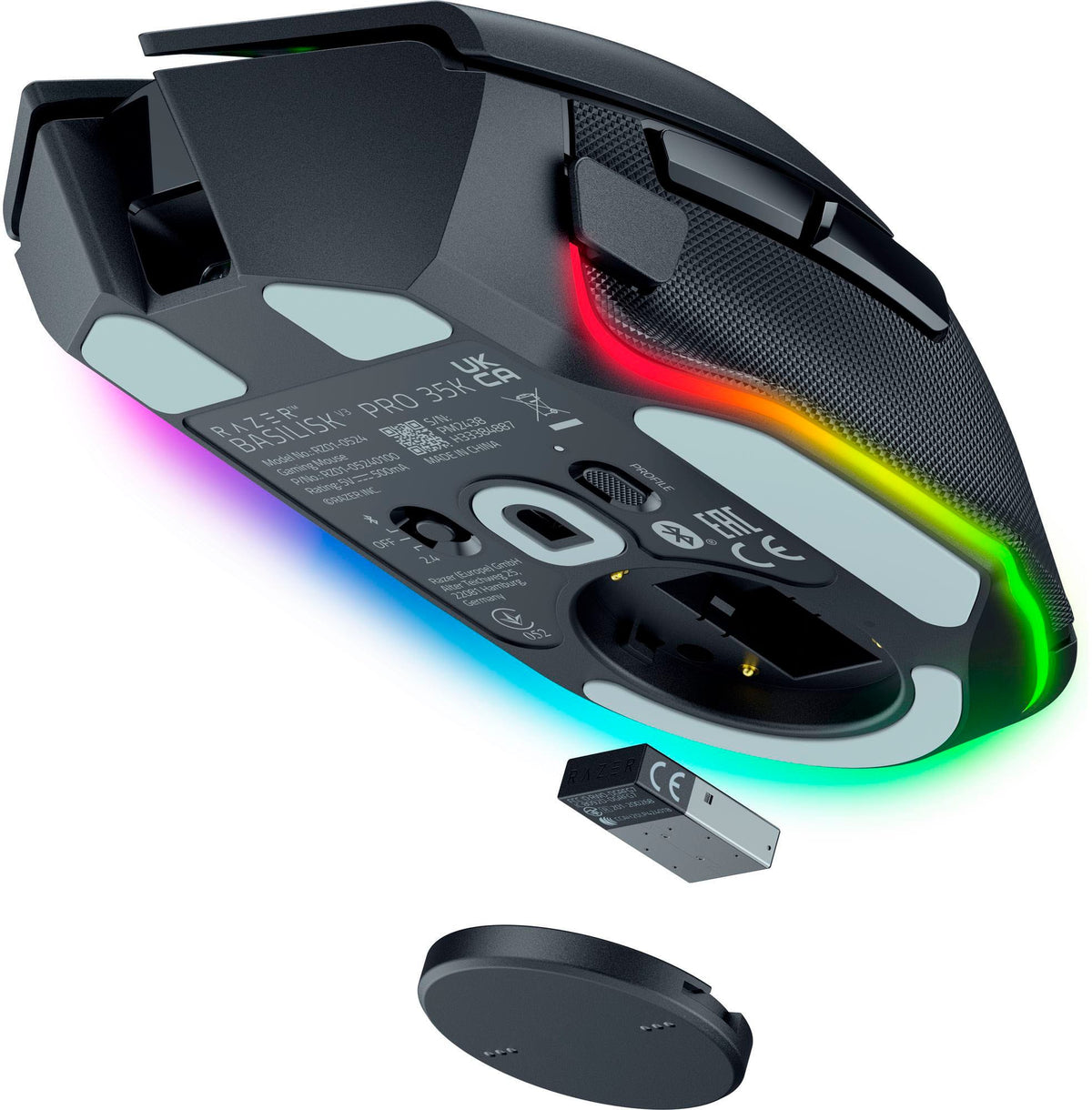 Razer - Basilisk V3 Pro 35K Optical Gaming Mouse with HyperScroll Tilt Wheel - Wireless - Black