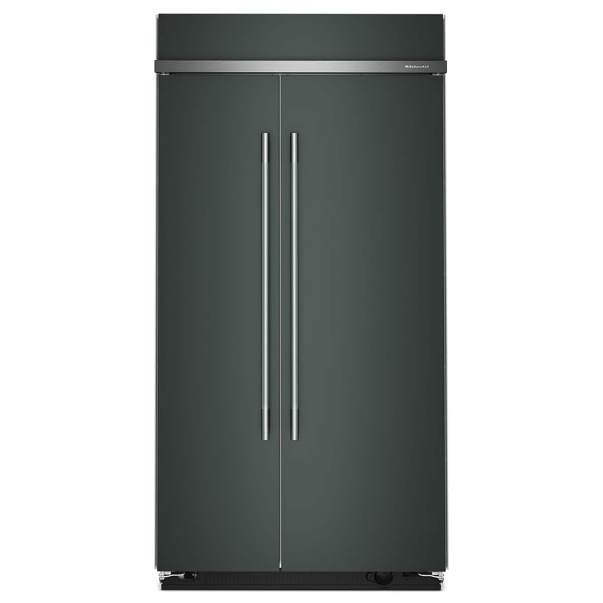 KitchenAid - 42 in. Wide 25.5 cu. ft. Built-In Side-by-Side Refrigerator with Platinum Interior - Juniper
