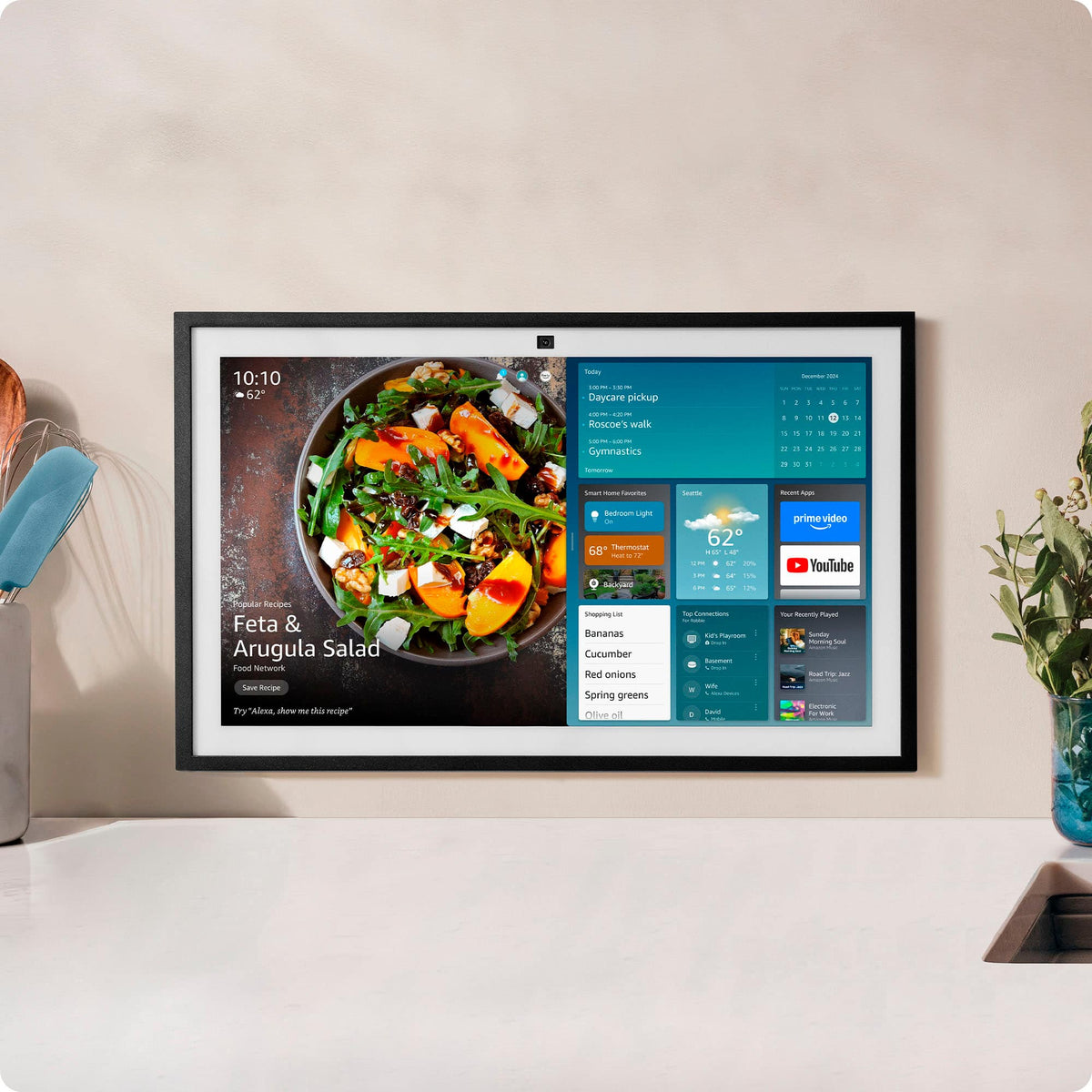 Amazon - Echo Show 21 Full HD 21" smart display for home organization, with built-in Fire TV and Alexa - Black