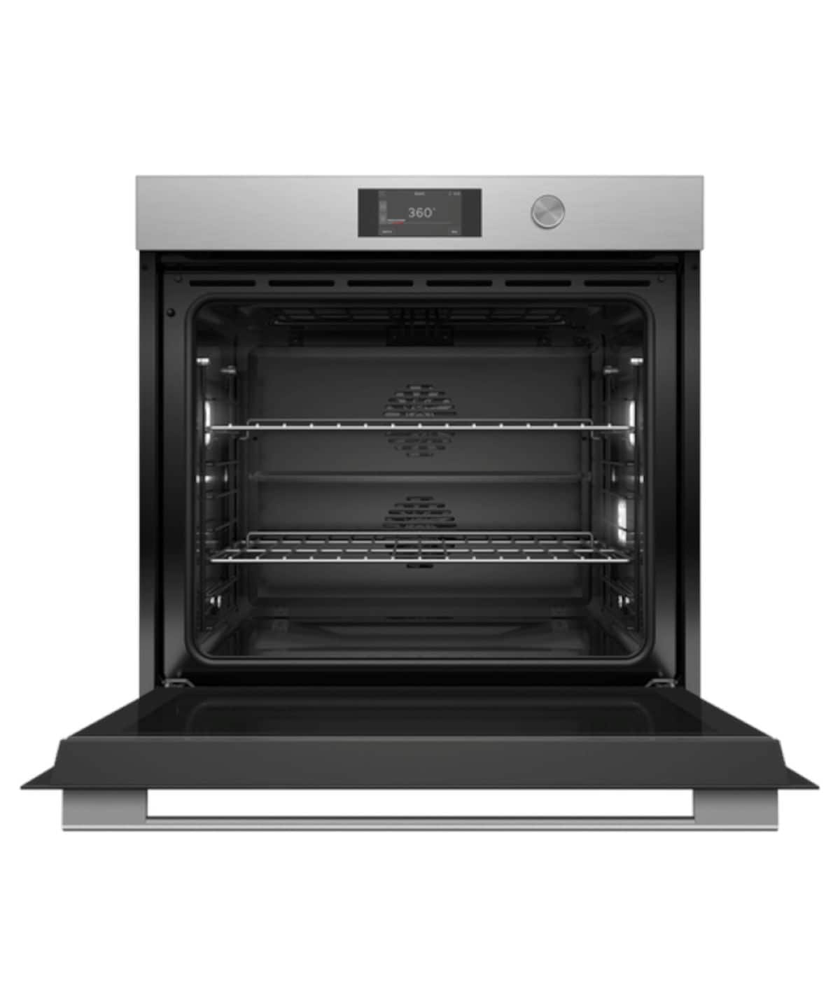 Fisher & Paykel - 30" 4.9 Cu. Ft. Single Oven, 5" Touchscreen w/Dial, Self-Cleaning - Contemporary - Brushed Silver
