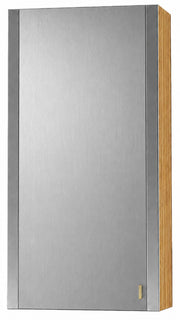 AGA - 18W x 36H x 13D Upper Cabinet - LH - Oak - Stainless Steel