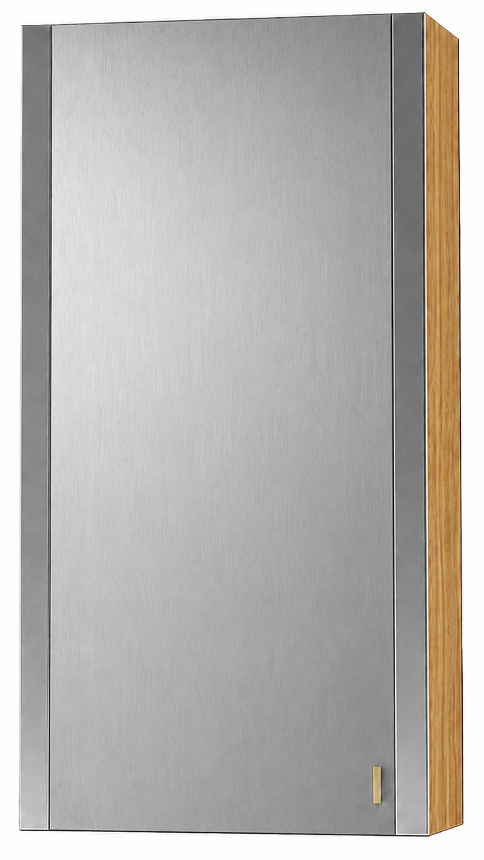 AGA - 18W x 36H x 13D Upper Cabinet - LH - Oak - Stainless Steel
