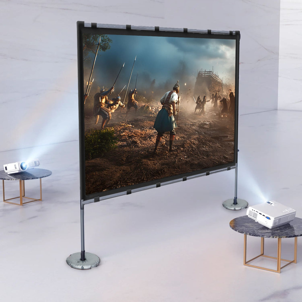 Vankyo - Staytrue 100" T Projector Screen - White