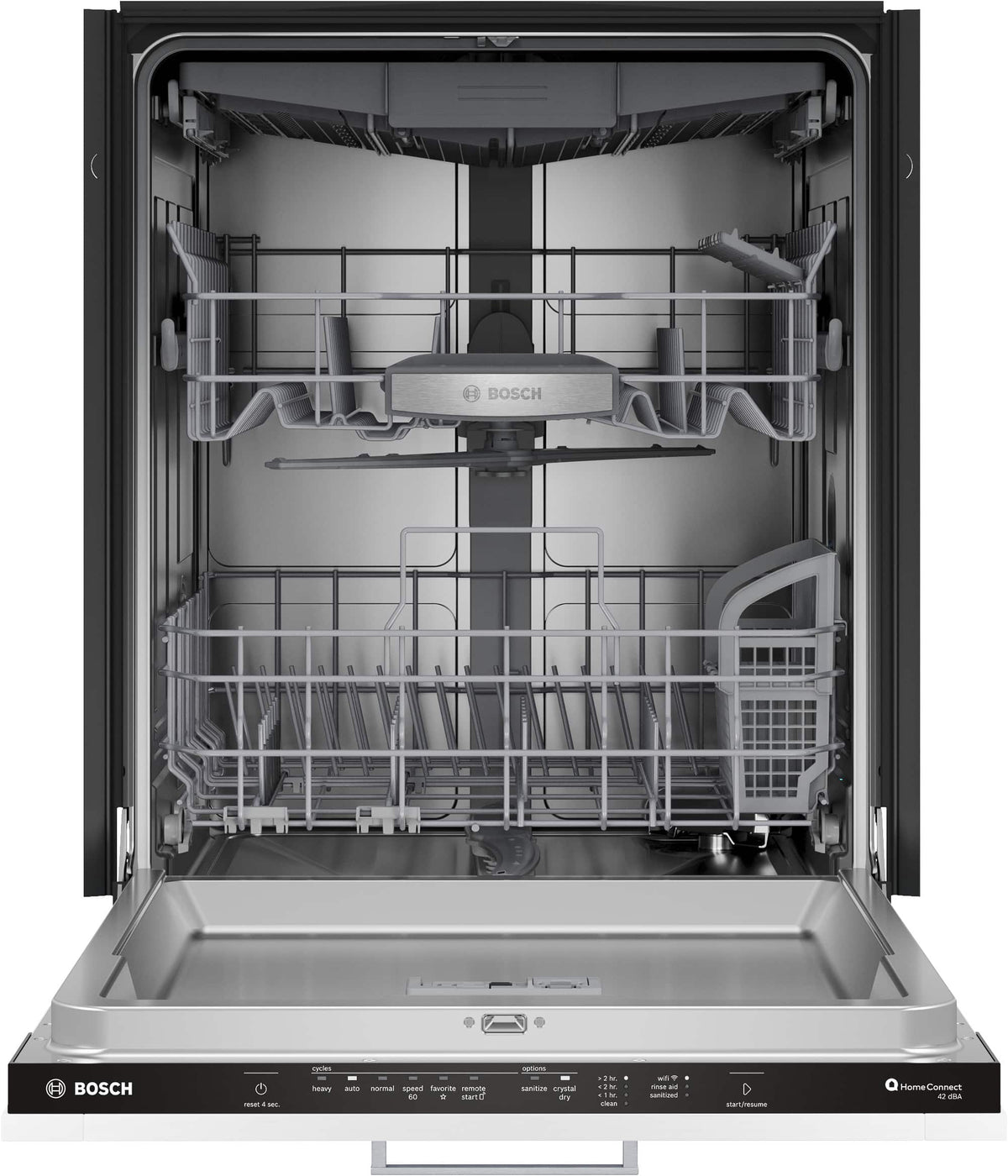 Bosch - 800 Series Top Control Smart Built-In Stainless Steel Tub Dishwasher with 3rd Rack, 42 dBA - Stainless Steel