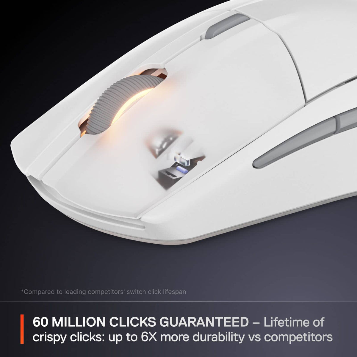 SteelSeries - Rival 3 Gen 2 Wireless Optical Gaming Mouse with Ultra-fast clicks - Wireless - White
