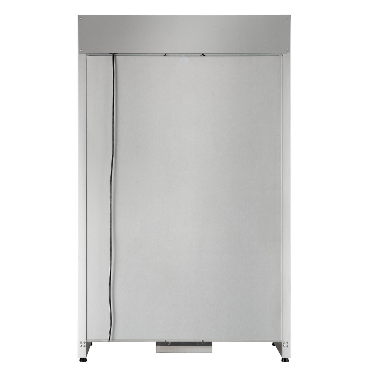 Forno Appliances - Abruzzo 102-Bottle Freestanding Dual Zone Wine Cellar with Green Acrylic Holders & Black Shelves - Stainless Steel