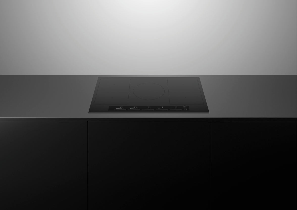 Fisher & Paykel - 36 in. Wide 5 Element Built-in Electric Cooktop, 5 Zones with SmartZone - Black