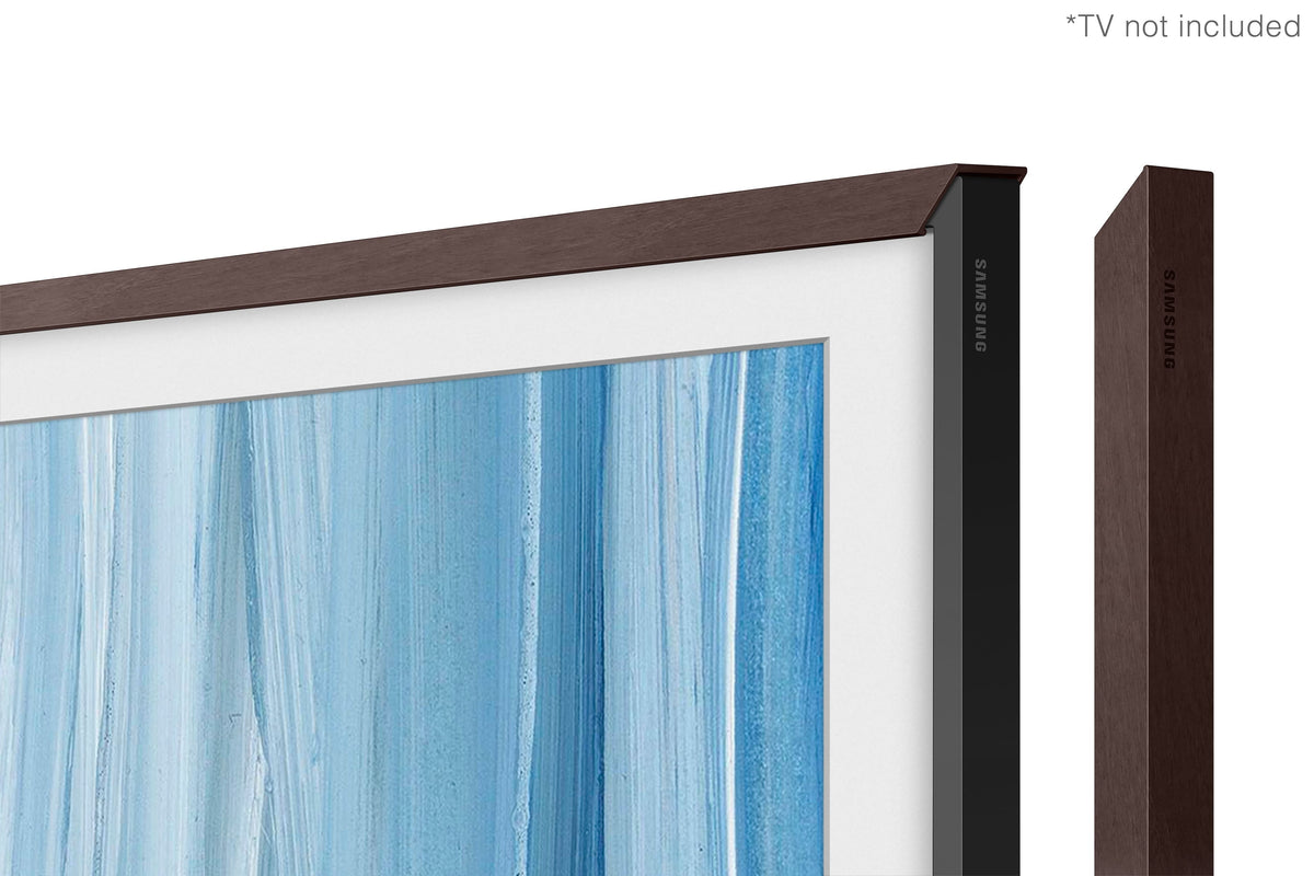 Samsung - 85" The Frame Customizable Bezel - Modern - Brown