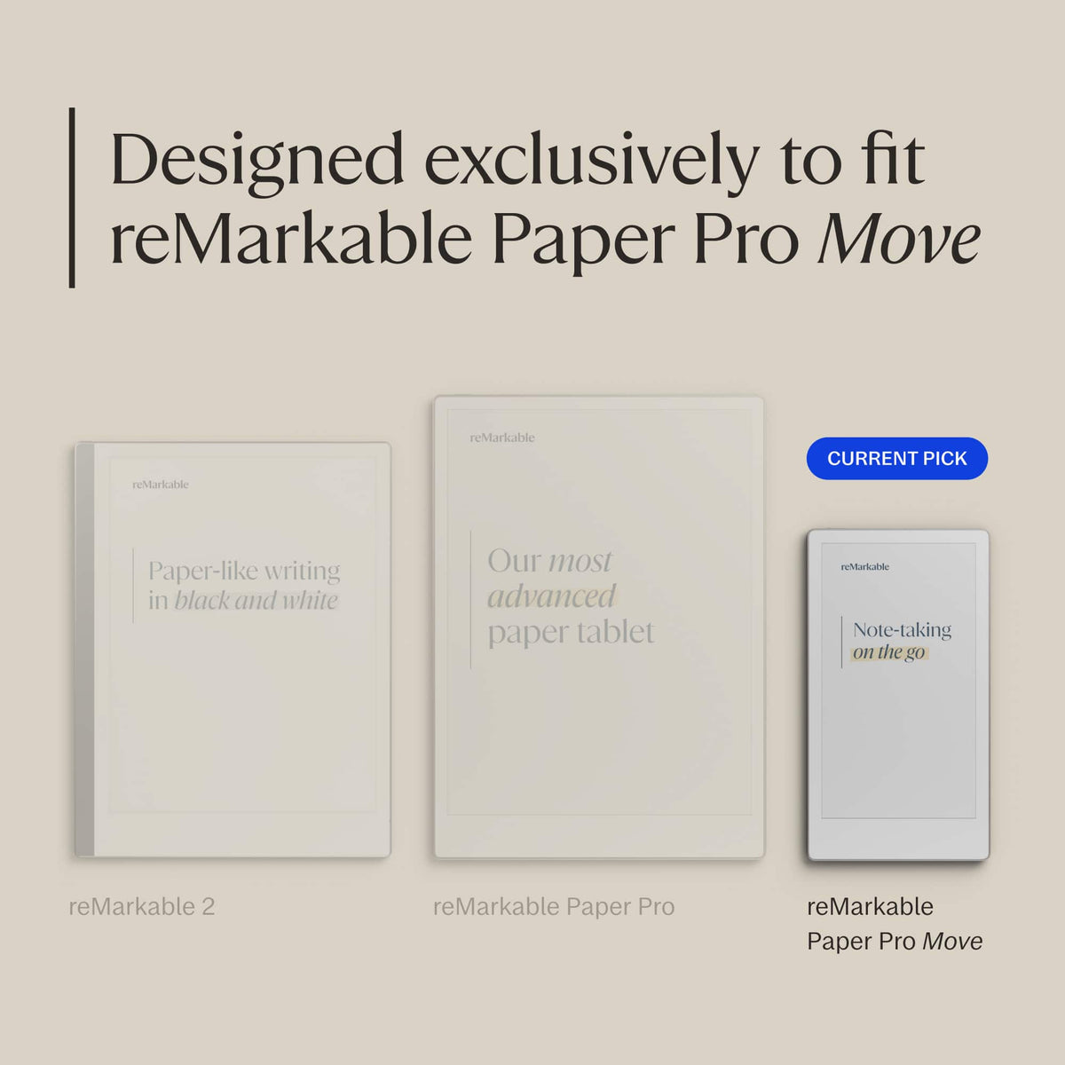 reMarkable - Paper Pro Move - Premium leather Book Folio for your 7.3'' paper tablet - Brown