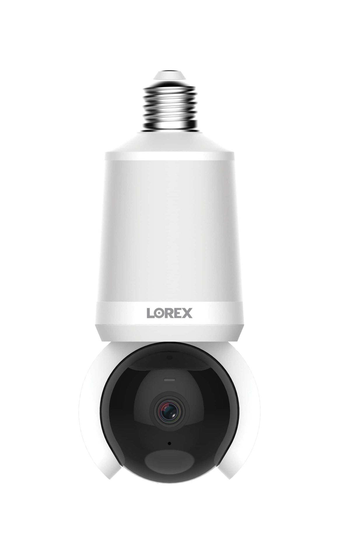 Lorex - Connect 2K Wi-Fi Smart Lightbulb Pan-Tilt Security Camera - White
