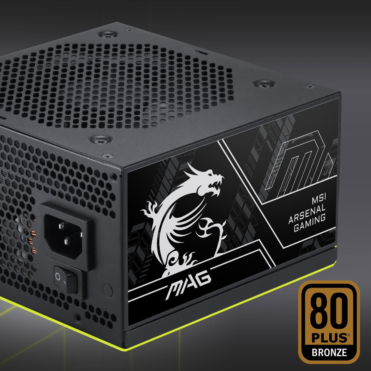 MSI - MAG A650BN PCIE5 III 650W 80 PLUS Bronze Non-Modular ATX 3.1 & PCIe 5.1 Ready Power Supply - Black