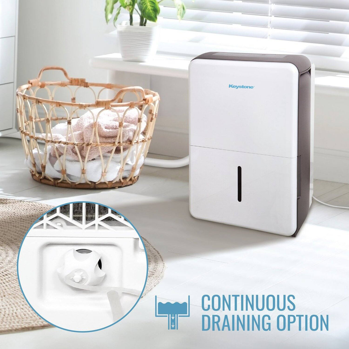 Keystone - 35-pint Dehumidifier - White
