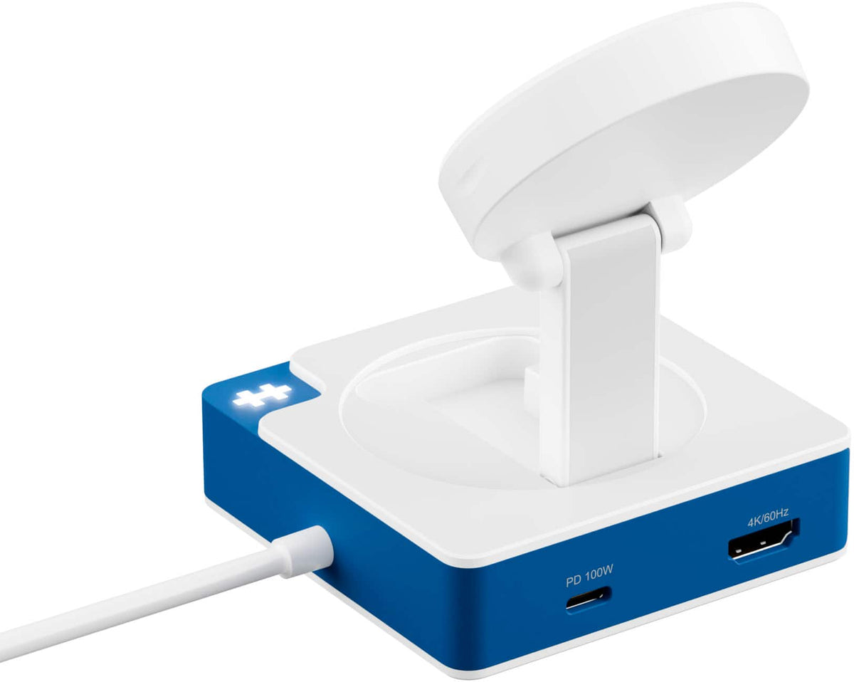 Hyper - HyperDrive Flex MagCharge 5 Port USB-C Hub with Phone Charger - Blue