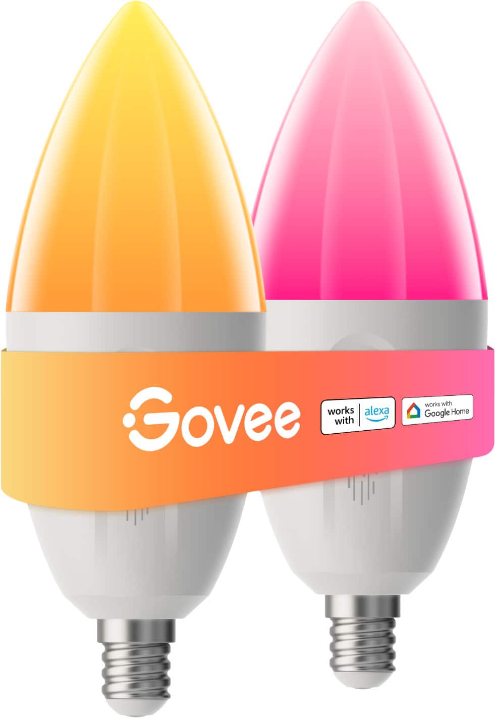 Govee - 450LM RGBWW Smart Candle LED Bulb 2 Packs - Multi
