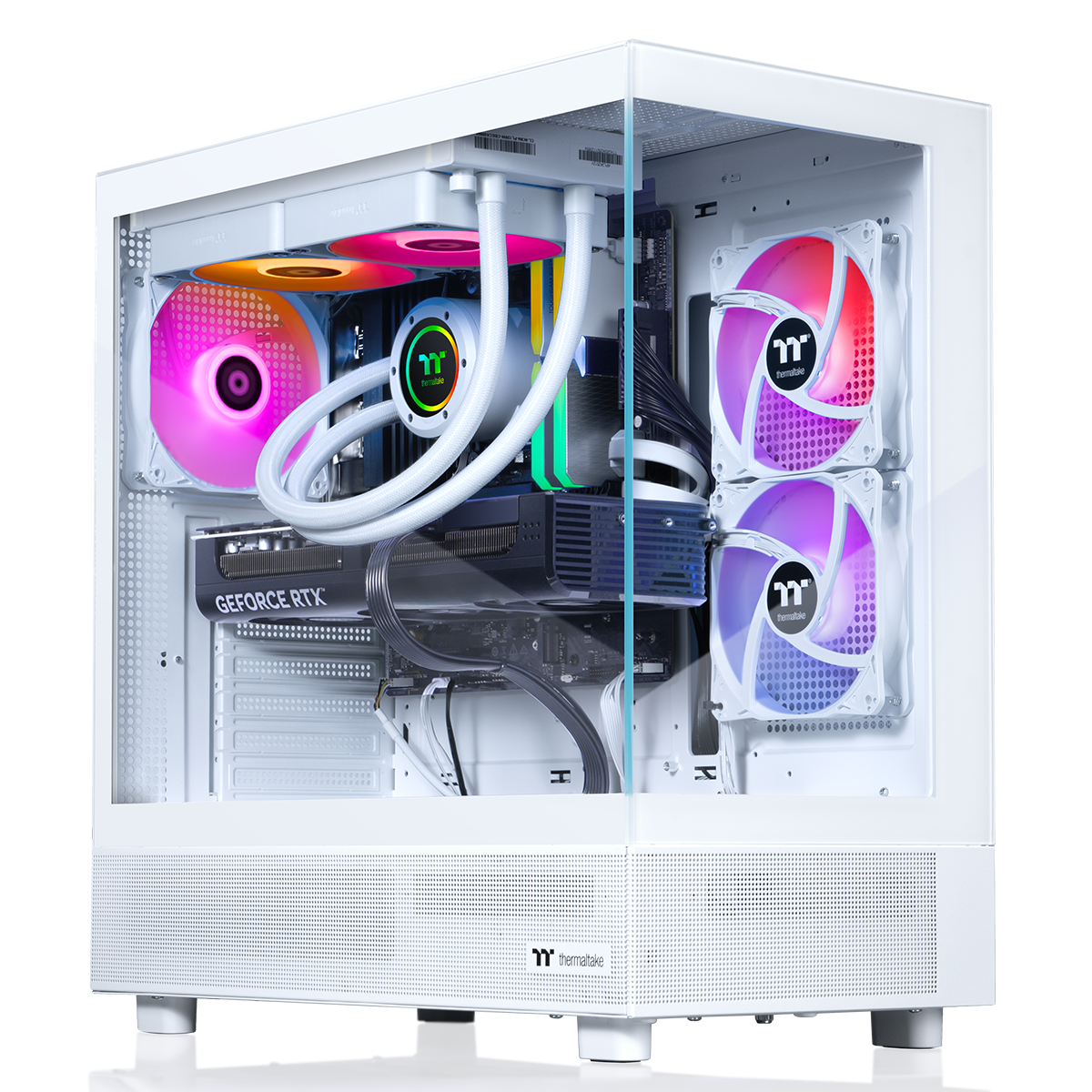 Thermaltake - LCGS View 7870S-270 Gaming Desktop AMD Ryzen 7 7800X3D 2025, 32GB Memory, NVIDIA GeForce RTX 5070, 1TB SSD NVMe M.2 - Snow