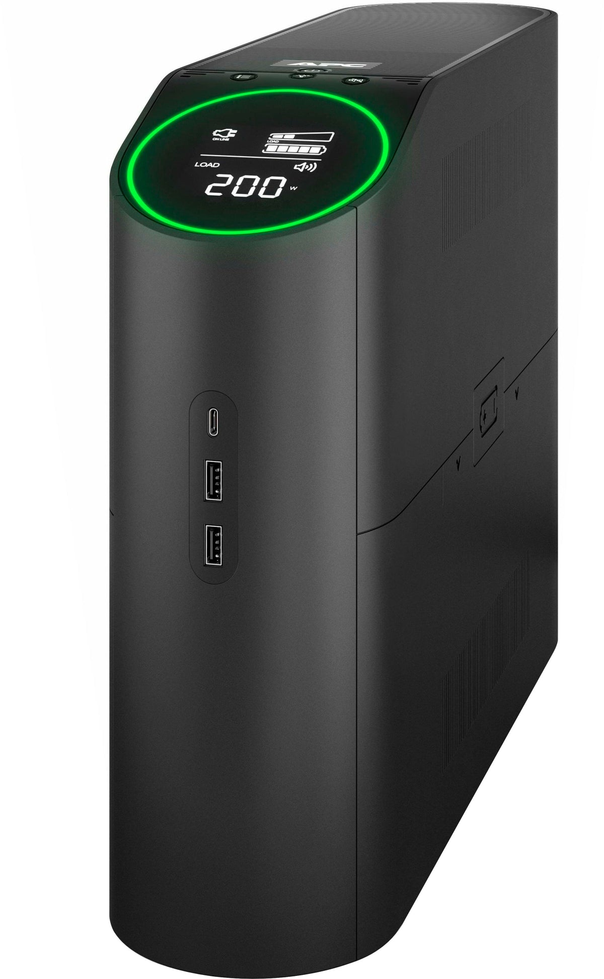 1500VA, 120V APC Back-UPS Pro Gaming with Pure Sinewave, RGB Reactor Circle, 3 USB, 10 outlets (4 surge) - Black