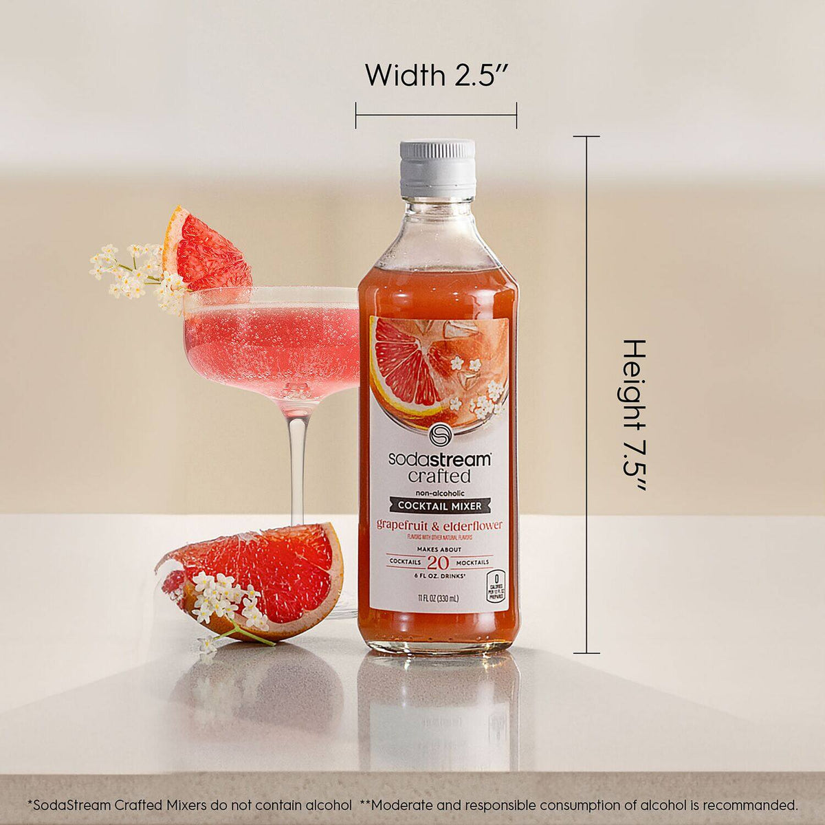 SodaStream - Crafted Mixers  Elderflower Grapefruit Drink Mix 3-Pack