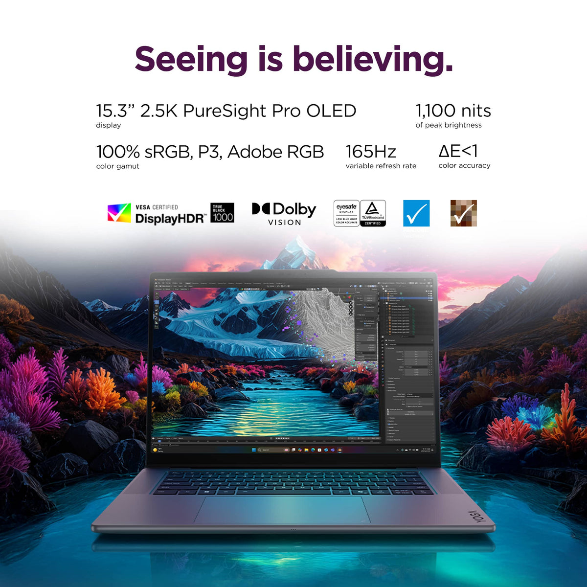 Lenovo - Yoga Pro 7i Aura Edition 15.3" 3K OLED Laptop- Core Ultra 9 386H 2026- NVIDIA GeForce RTX 5060- 32GB Memory- 1TB Storage - Luna Grey