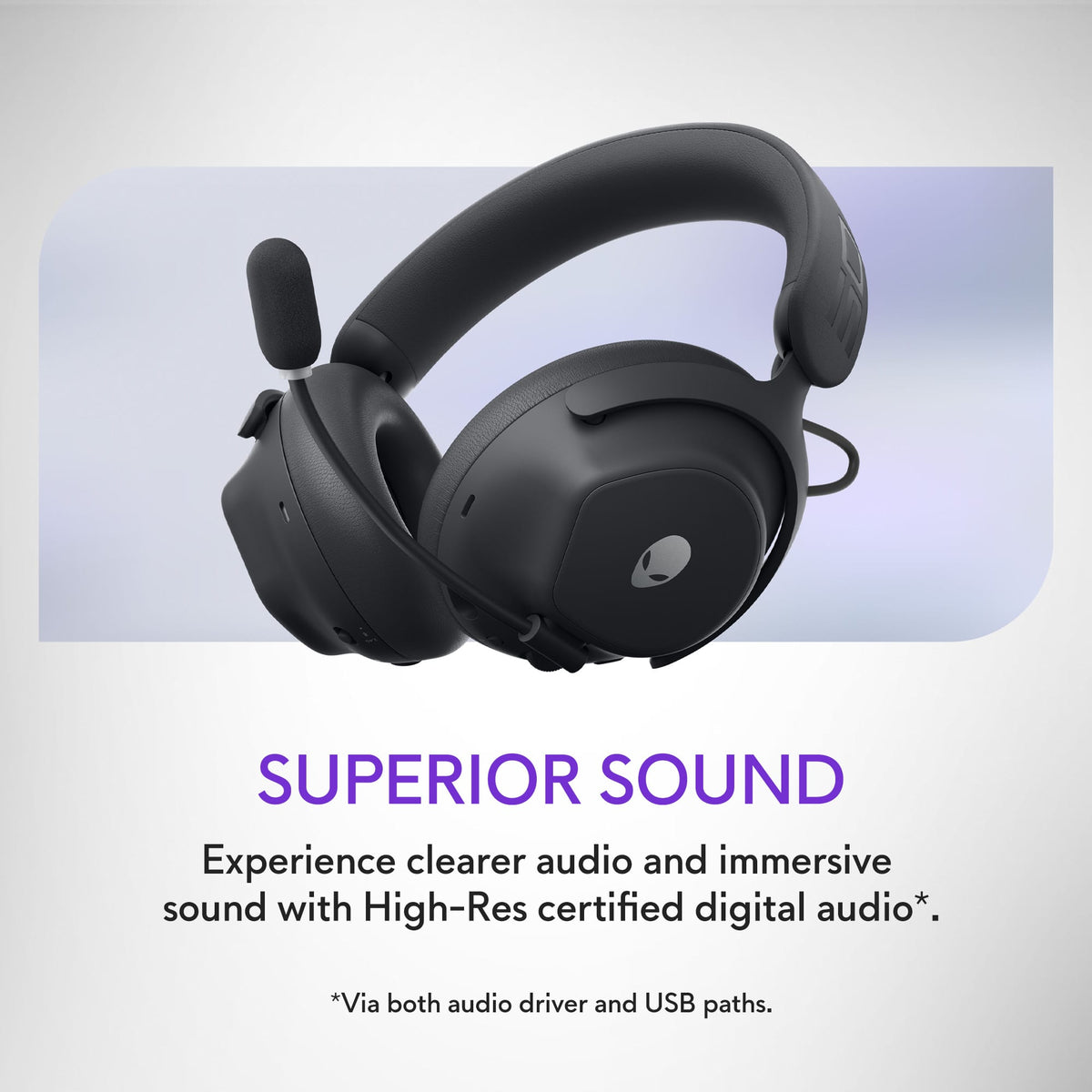 Alienware - Pro Wireless Over-the-Ear Gaming Headset for Windows, PS5, PS4, Switch and Mobile - Dark Side of the Moon
