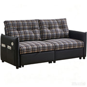 Sleeper Sofa, Expandable Sectional With Ottoman For Living Room - Black