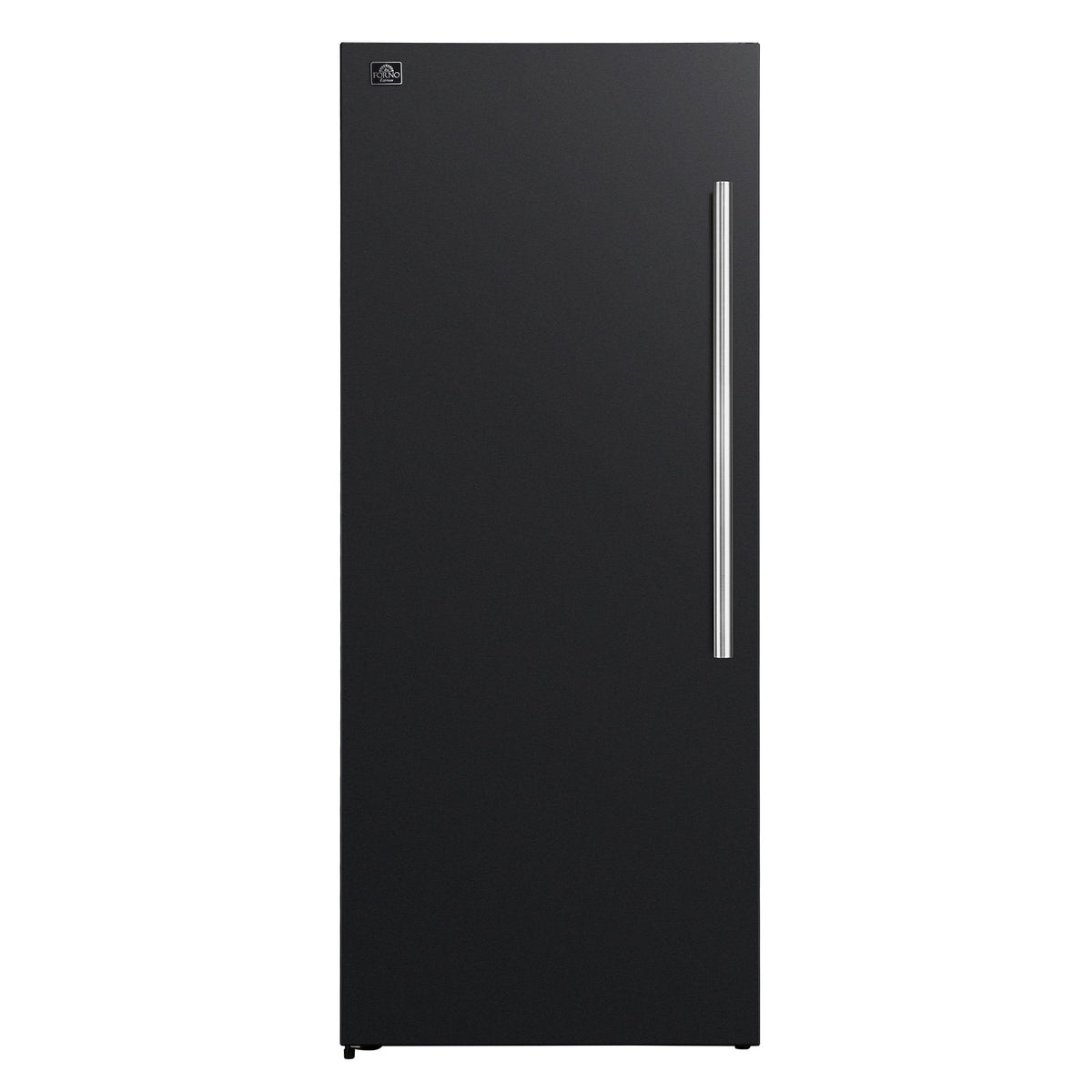 Forno Appliances - Maderno 13.6 Cu. Ft. Left Swing Upright Convertible Freezer with Antique Brass Handles - Black