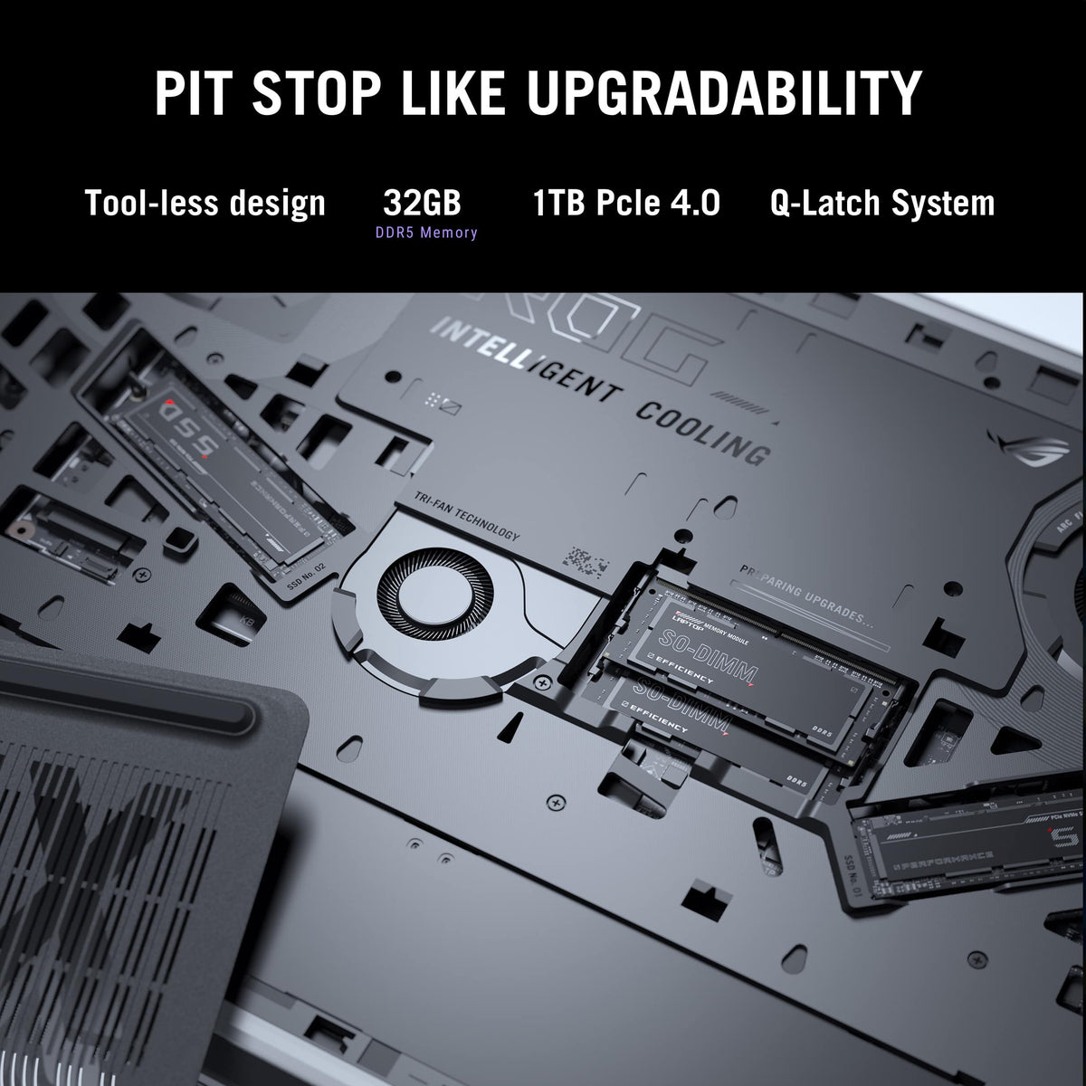 ASUS - ROG Strix 18 18" 2.5K 300Hz Gaming Laptop - Intel Core Ultra 9 HX Plus - 32GB RAM - NVIDIA GeForce RTX 5070Ti - 1TB SSD - Eclipse Gray