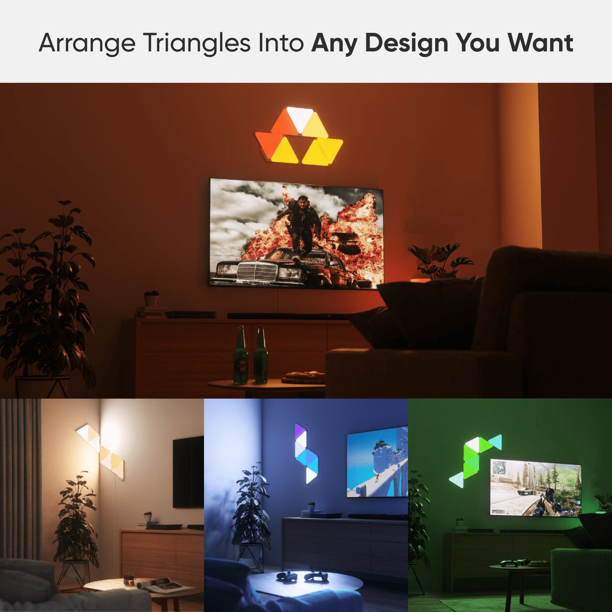 Nanoleaf - Shapes Triangles Expansion Pack (3 Panels) - Multicolor