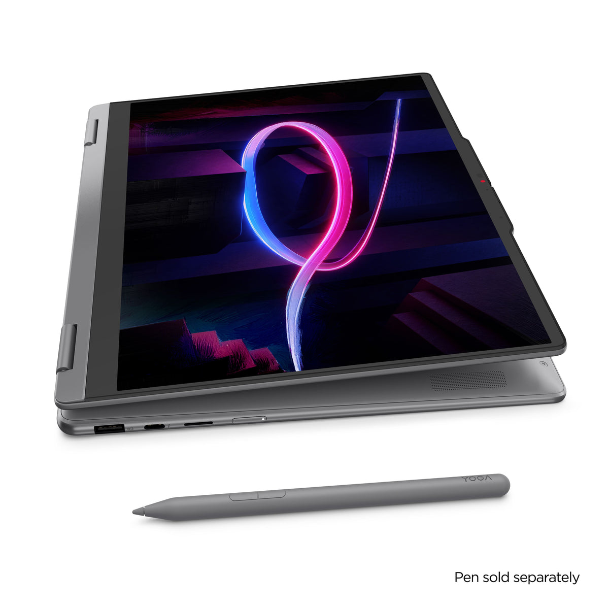 Lenovo - Yoga 7i 2-in-1 14" 2K OLED Touchscreen Laptop - Core Ultra 7 Processor 355 2026- 24GB Memory - 512GB SSD - Copilot+ PC - Luna Grey