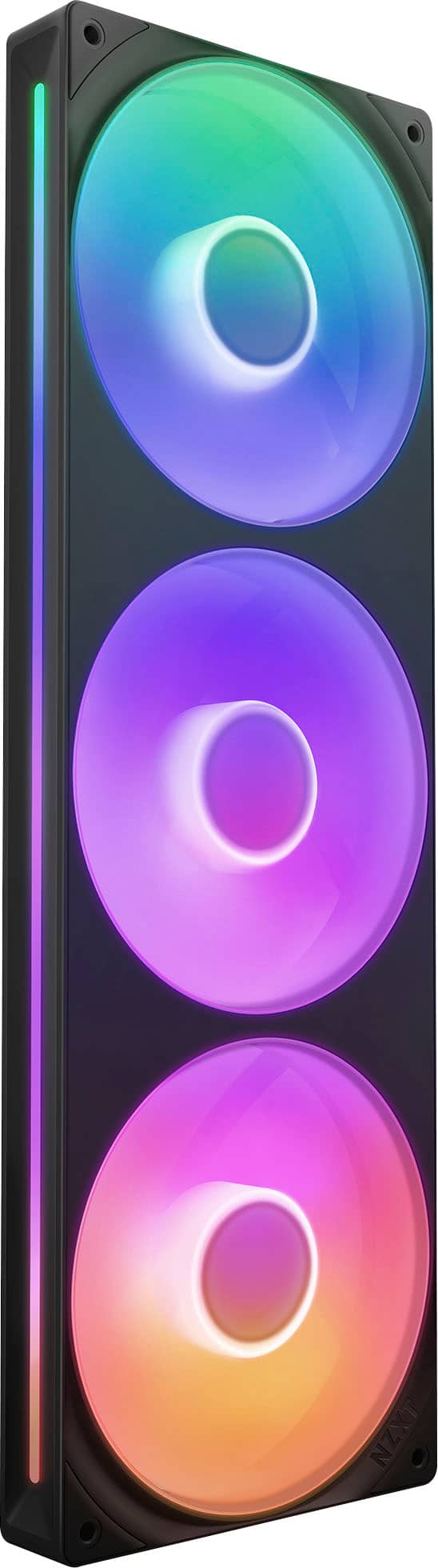 NZXT - F360 RGB Core - 360mm Single-Frame Case Fan Unit with 3 x 120mm RGB Fans and Fluid Dynamic Bearings - Black