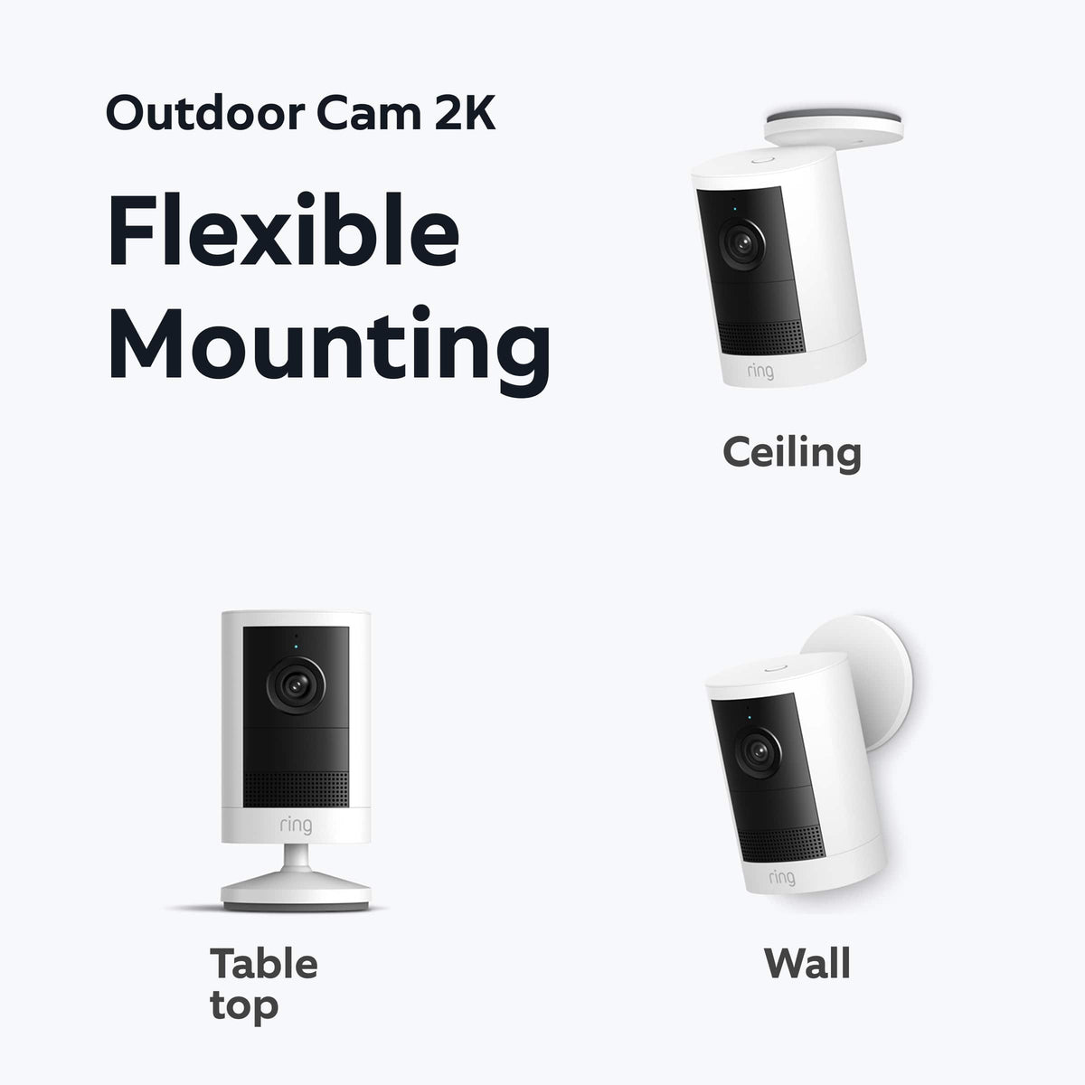 Ring - Outdoor Cam 2K Battery-Powered with Window & Door Sensor, Glass Break Sensor, and Panic Button - White
