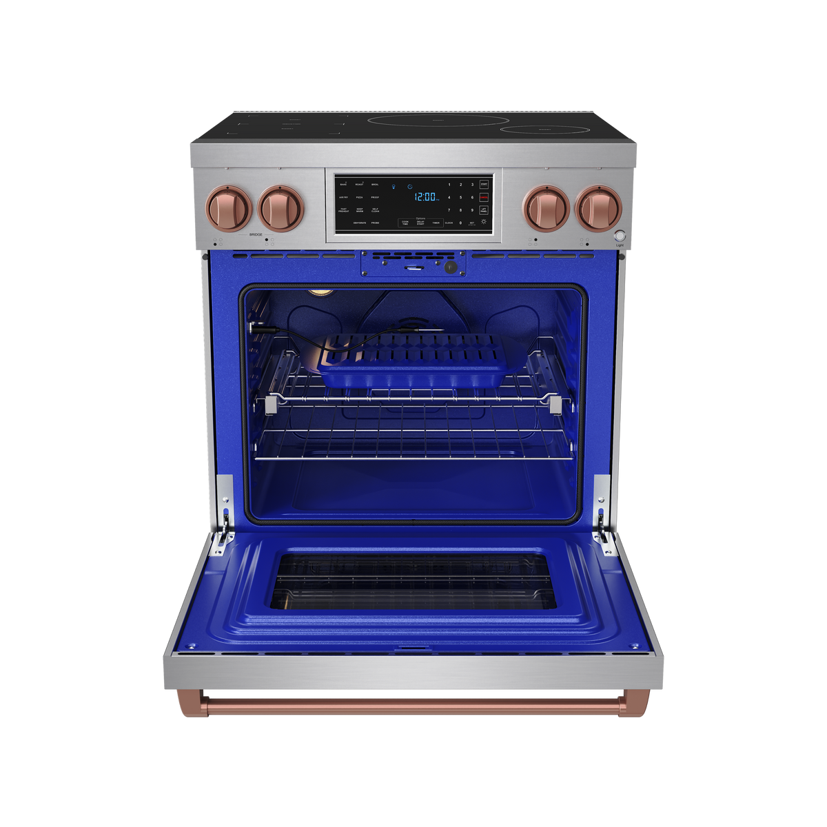 Gordon Ramsay Series by Thor Kitchen 4.8 Cu. Ft Freestanding Induction Range with Rose Gold Hardware - Stainless Steel