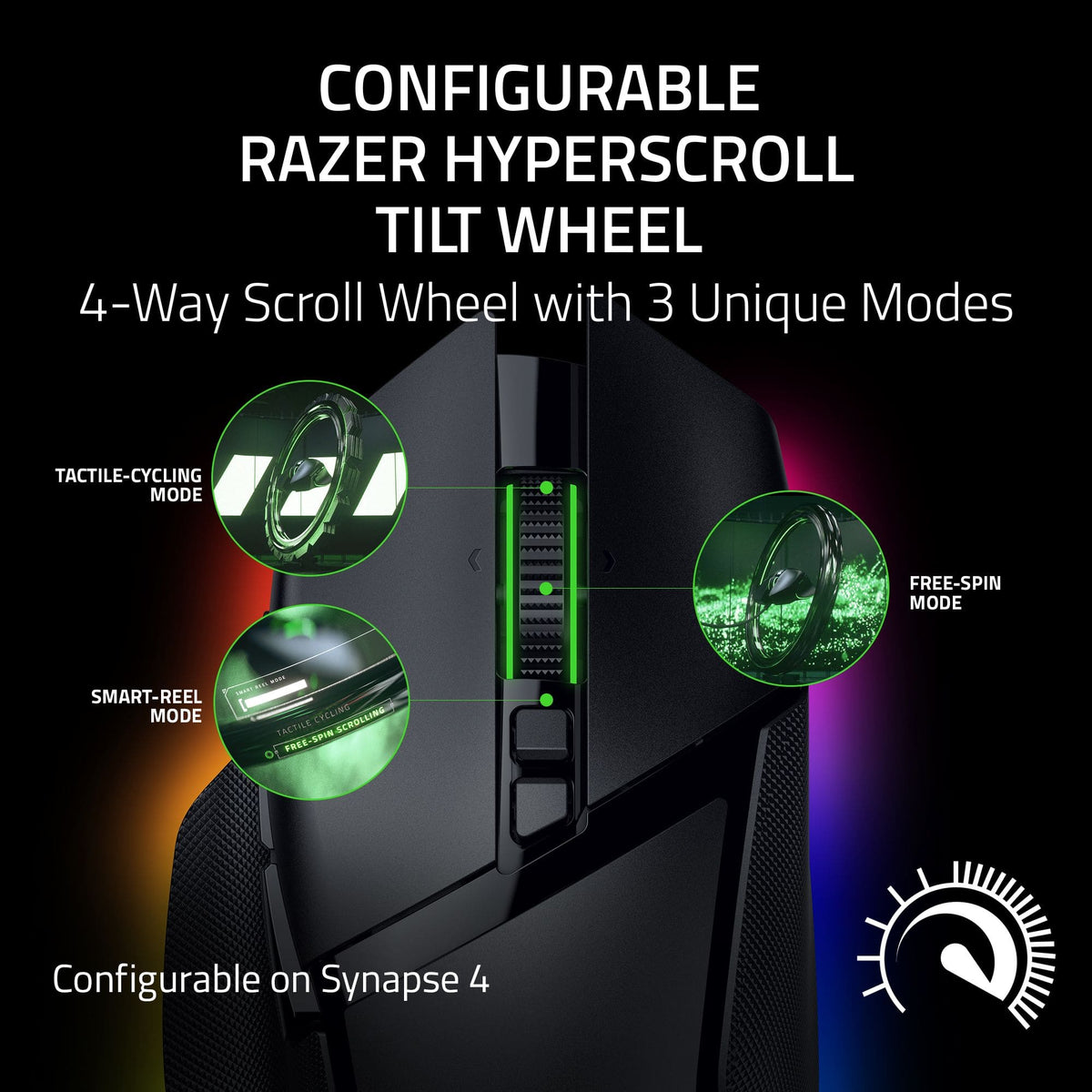 Razer - Basilisk V3 Pro 35K Optical Gaming Mouse with HyperScroll Tilt Wheel - Wireless - Black