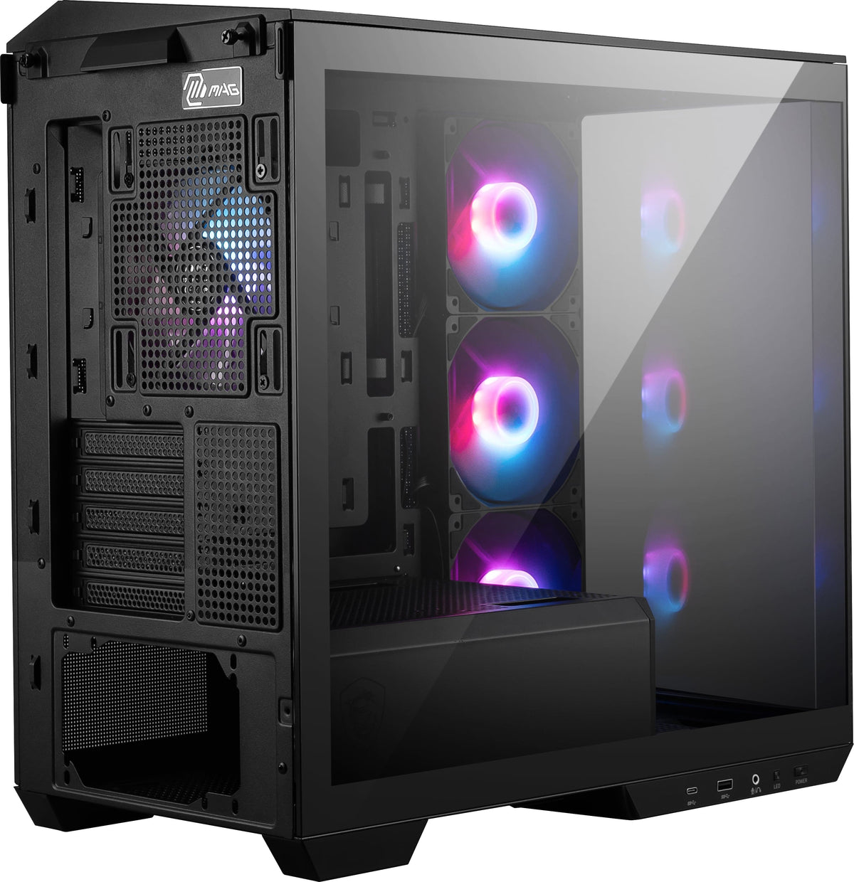MSI - MAG PANO 100R PZ ATX Mid-Tower PC Case - Black