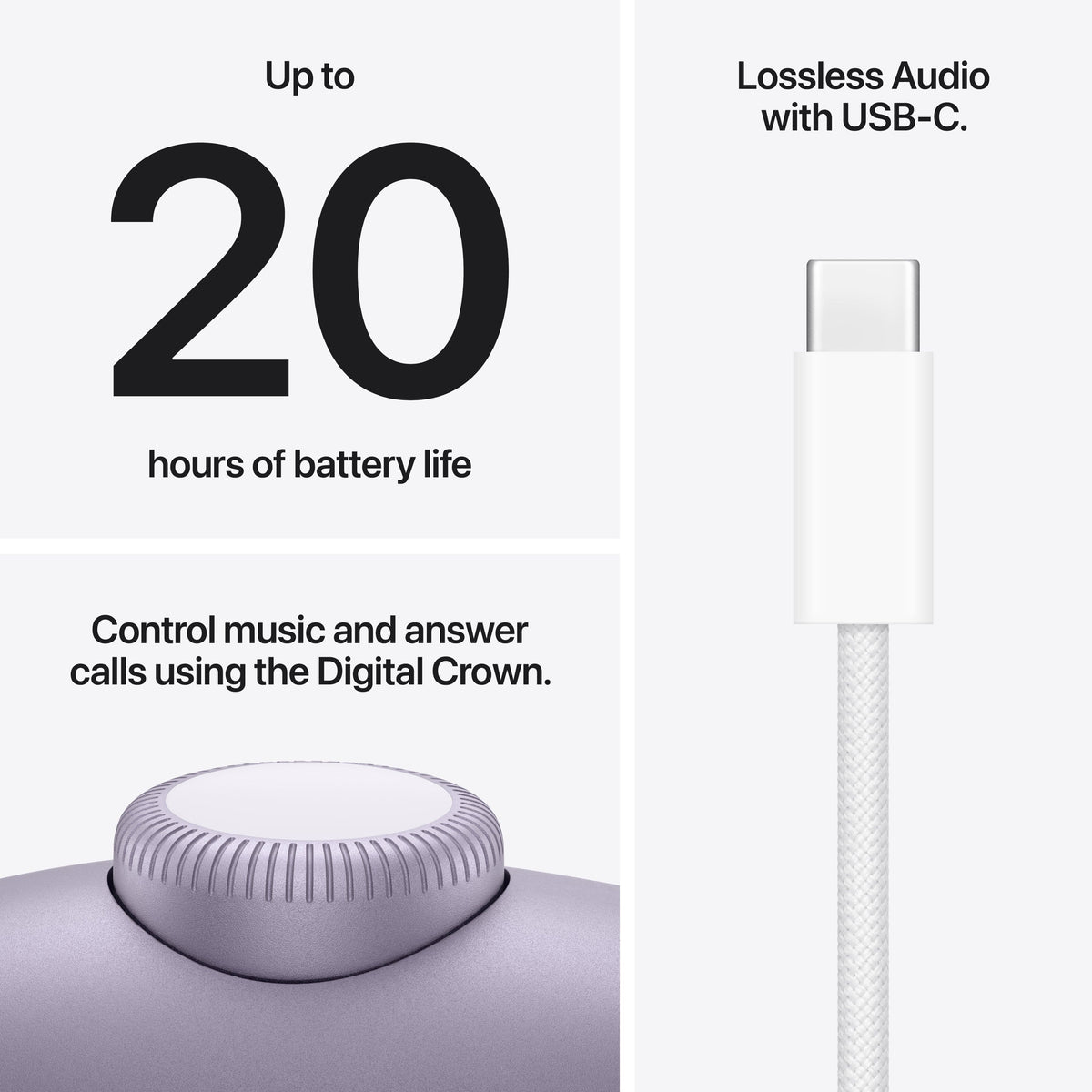 Apple - Geek Squad Refurbished Good - AirPods Max 2 (USB-C) - Purple