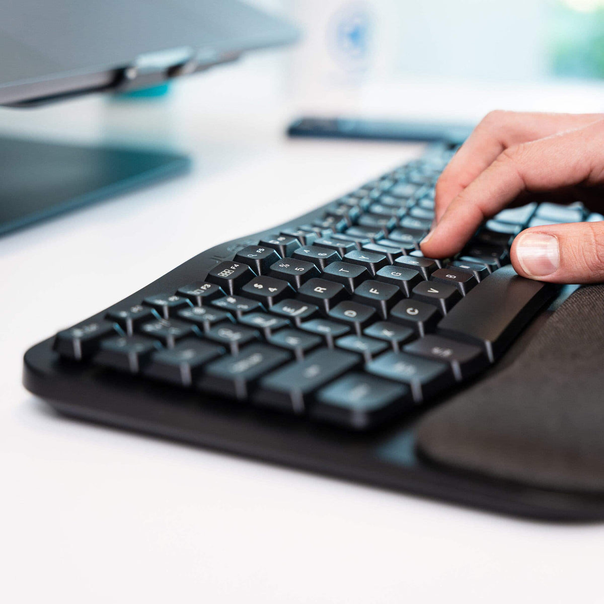 JLab - Flow Bundle Multi-device Wireless Ergonomic Keyboard and Mouse Set - Black