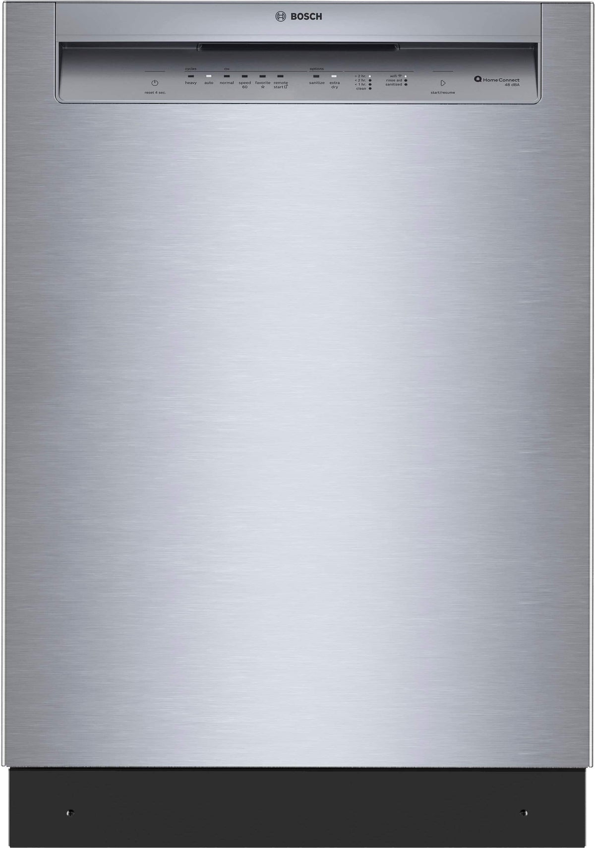 Bosch - 300 Series 24" Front Control Smart Built-In Stainless Steel Tub Dishwasher with 3rd Rack and PrecisionWash, 48 dBA - Stainless Steel