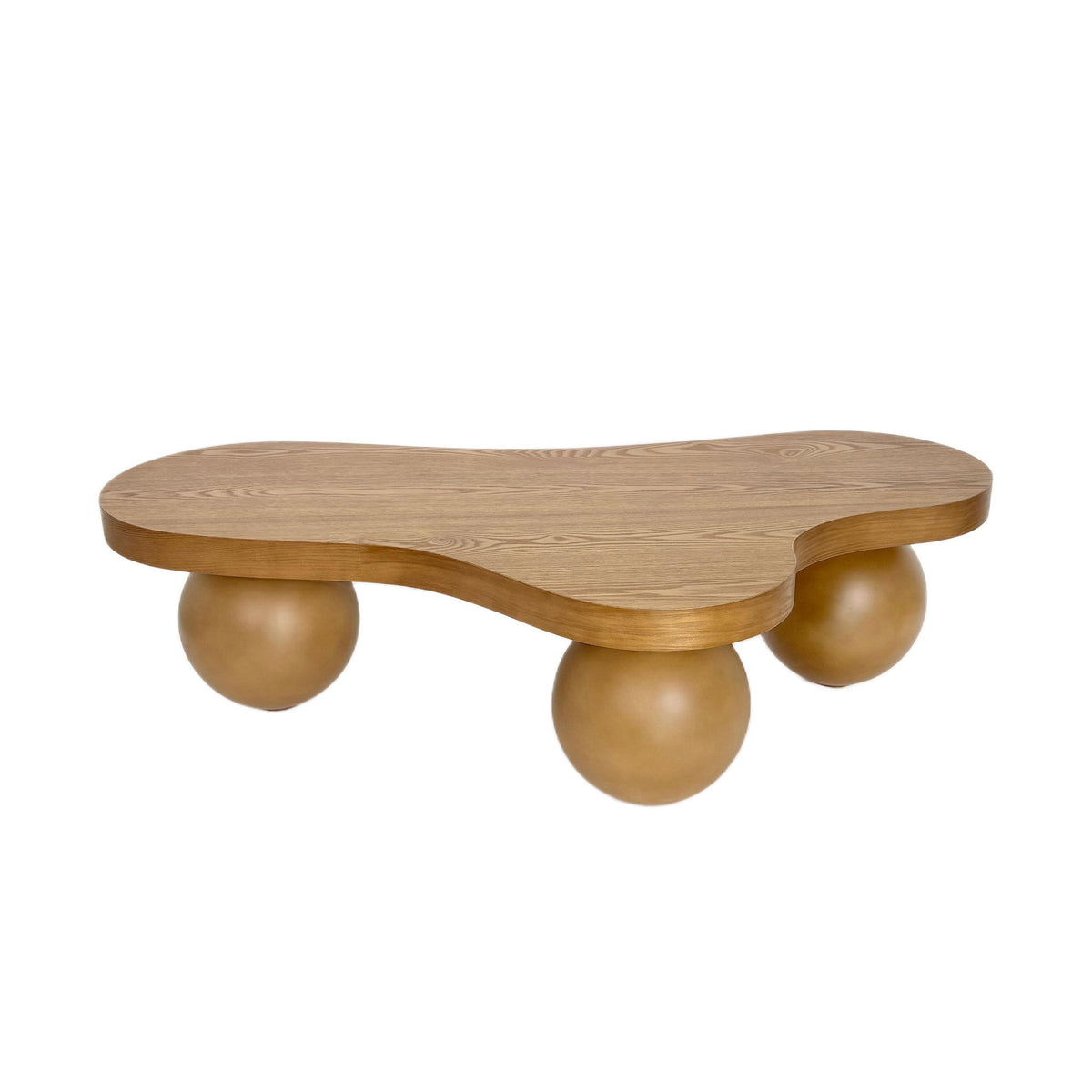 Mesa de centro con forma de nube y 3 patas de bola para sala de estar