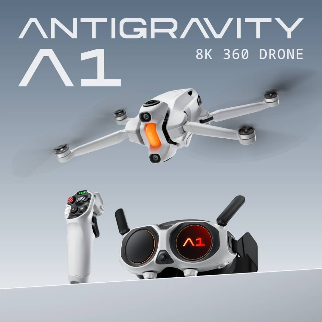 Antigravity - A1 8K 360 Remote Control Drone - Explorer Bundle - Under 249g - White