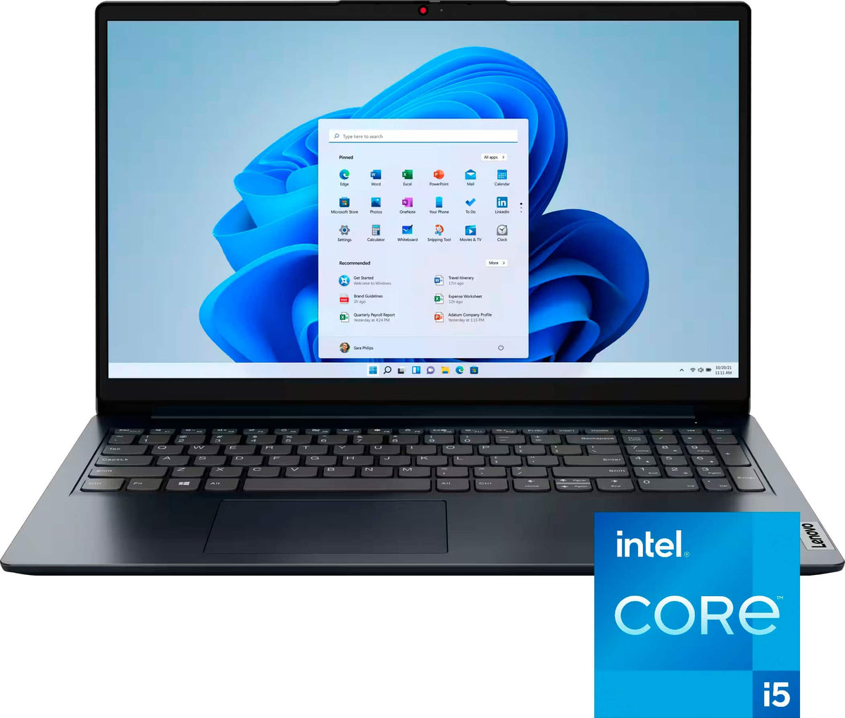 Lenovo - IdeaPad 1i 15.6" Full HD Touchscreen Laptop - Intel Core i5 1235U 2022- 8GB Memory with 512GB SSD Storage - Abyss Blue